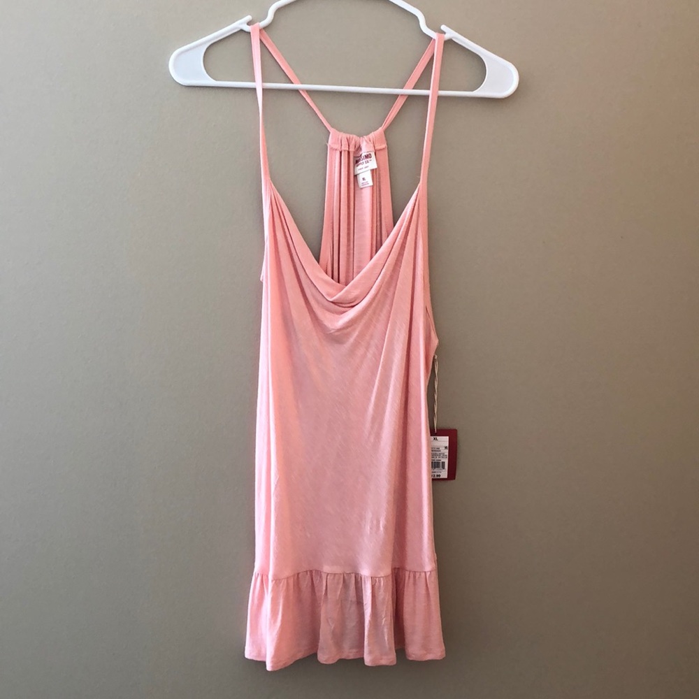 Pink sleeveless top